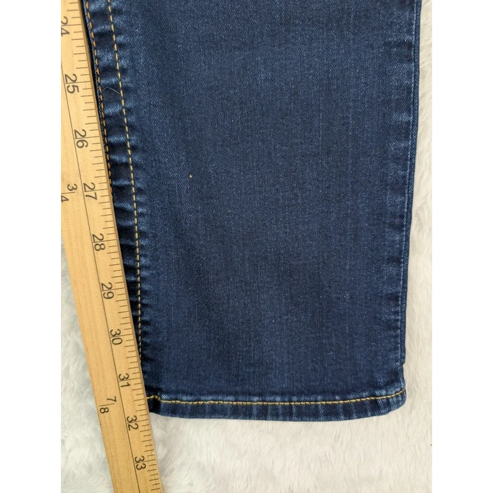 True Religion Billie Mid Rise Straight Jeans Women's 28 Blue Dark‎ Wash Stretch